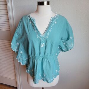 NWOT Flourish Embroidered Blouse